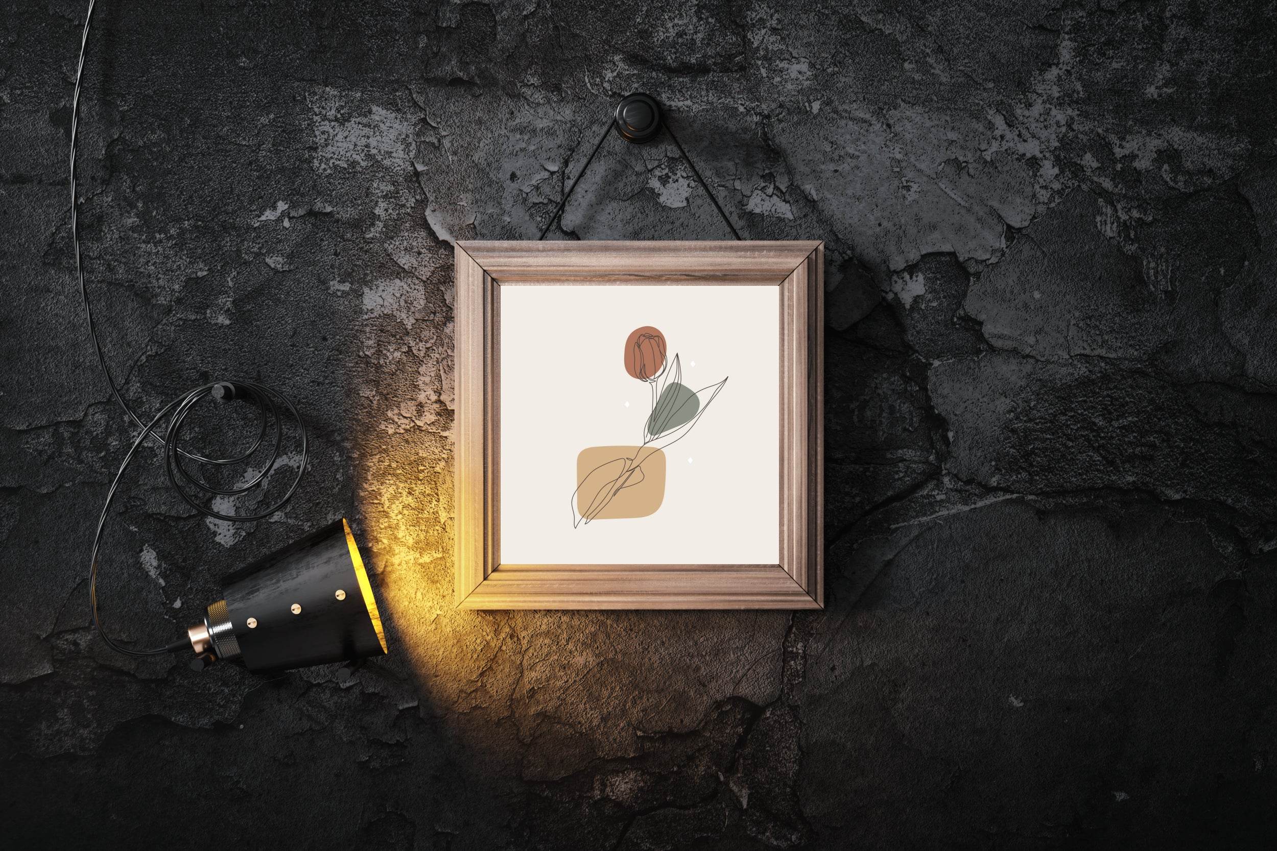 Anemone Flower Bud Line Art - beink online art store