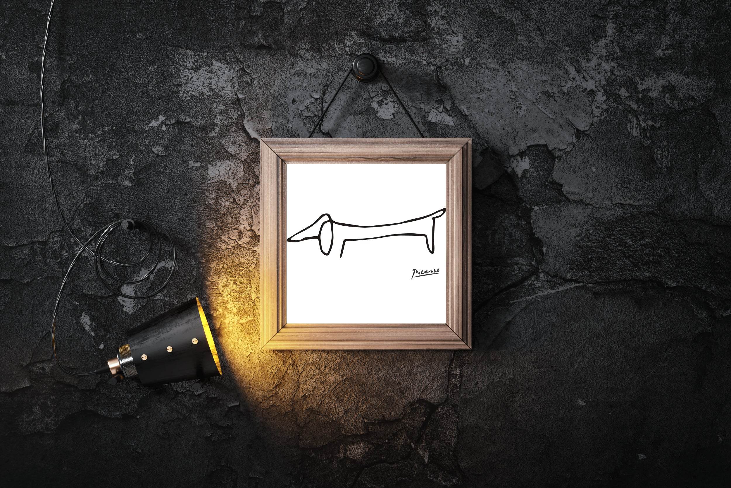 Dachshund Dog Illustration Modern Wall Art - beink online art store
