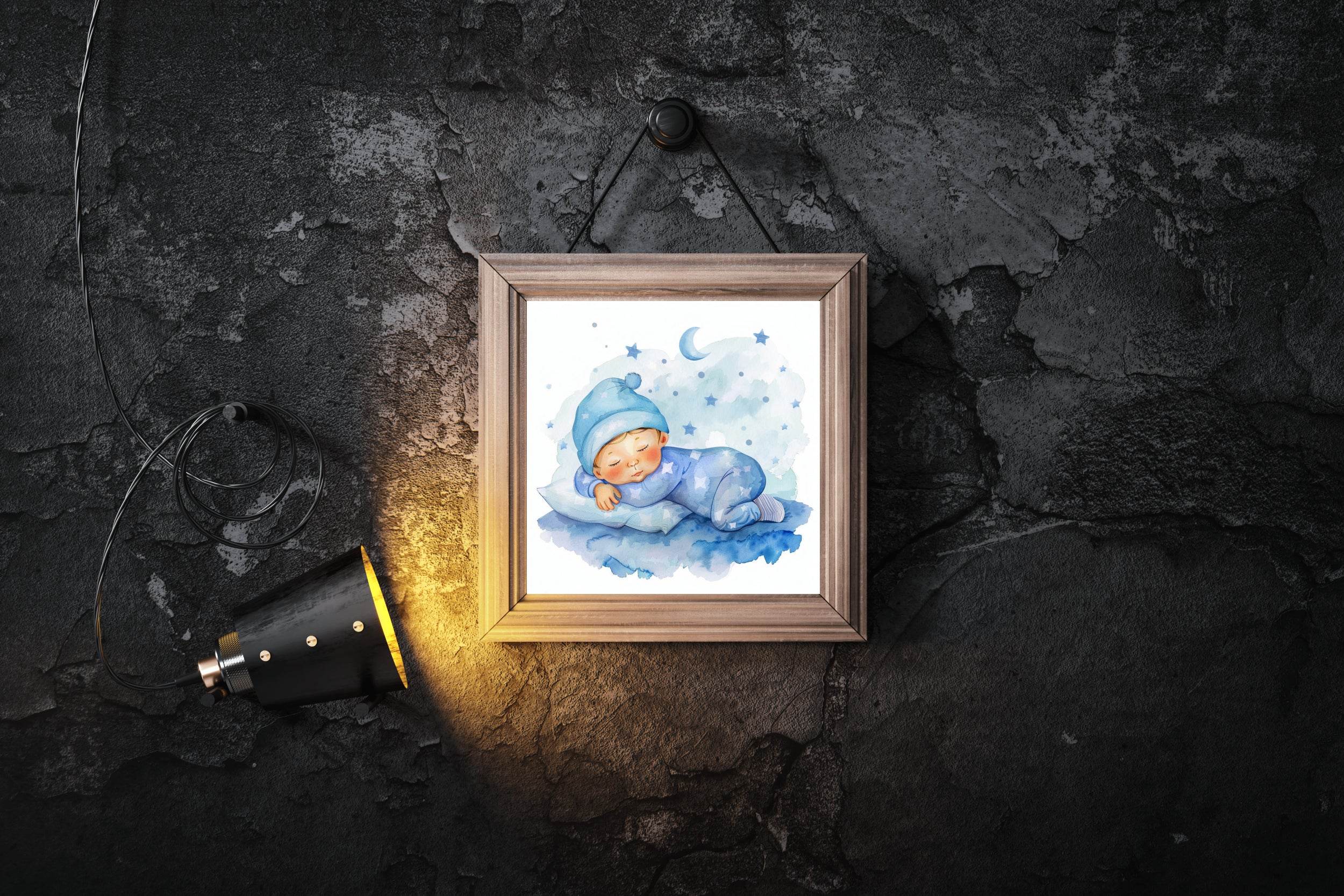 Watercolor Baby Sleeping Wall Art - beink online art store