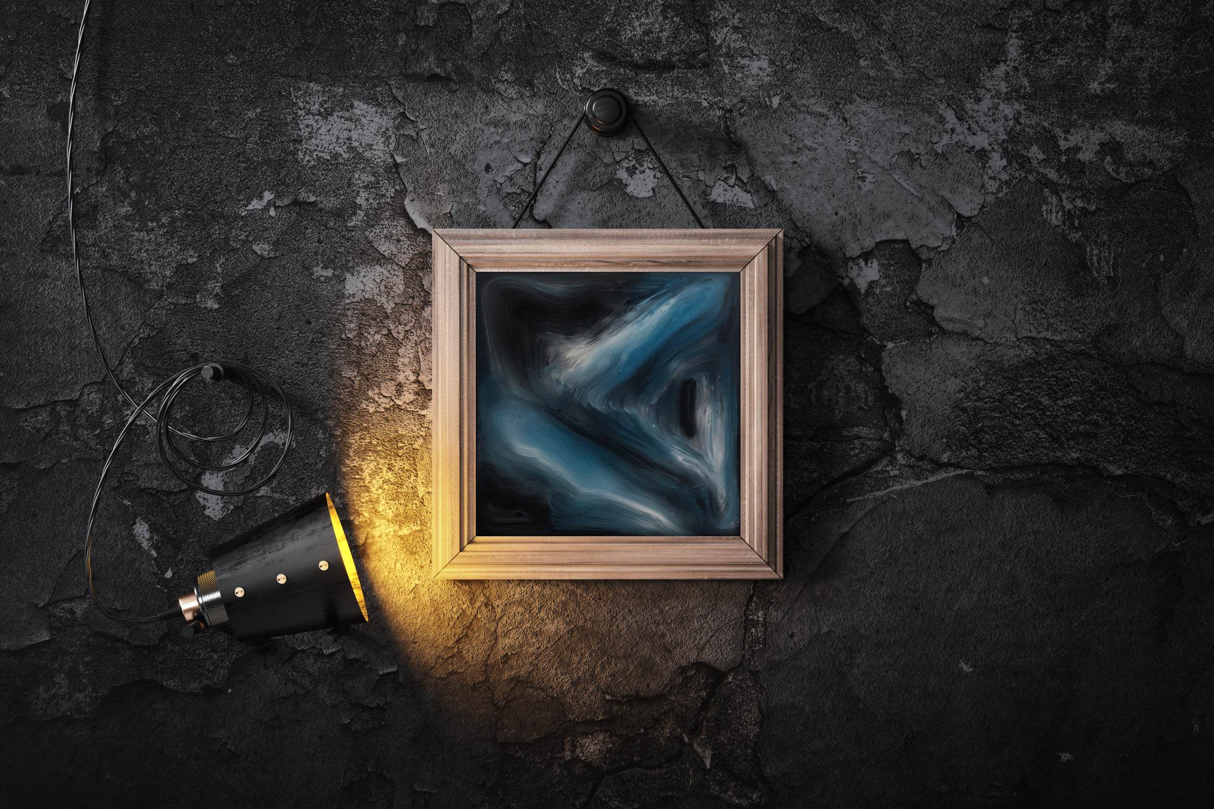Irregular Night Waves Abstract Wall Art - beink online art store