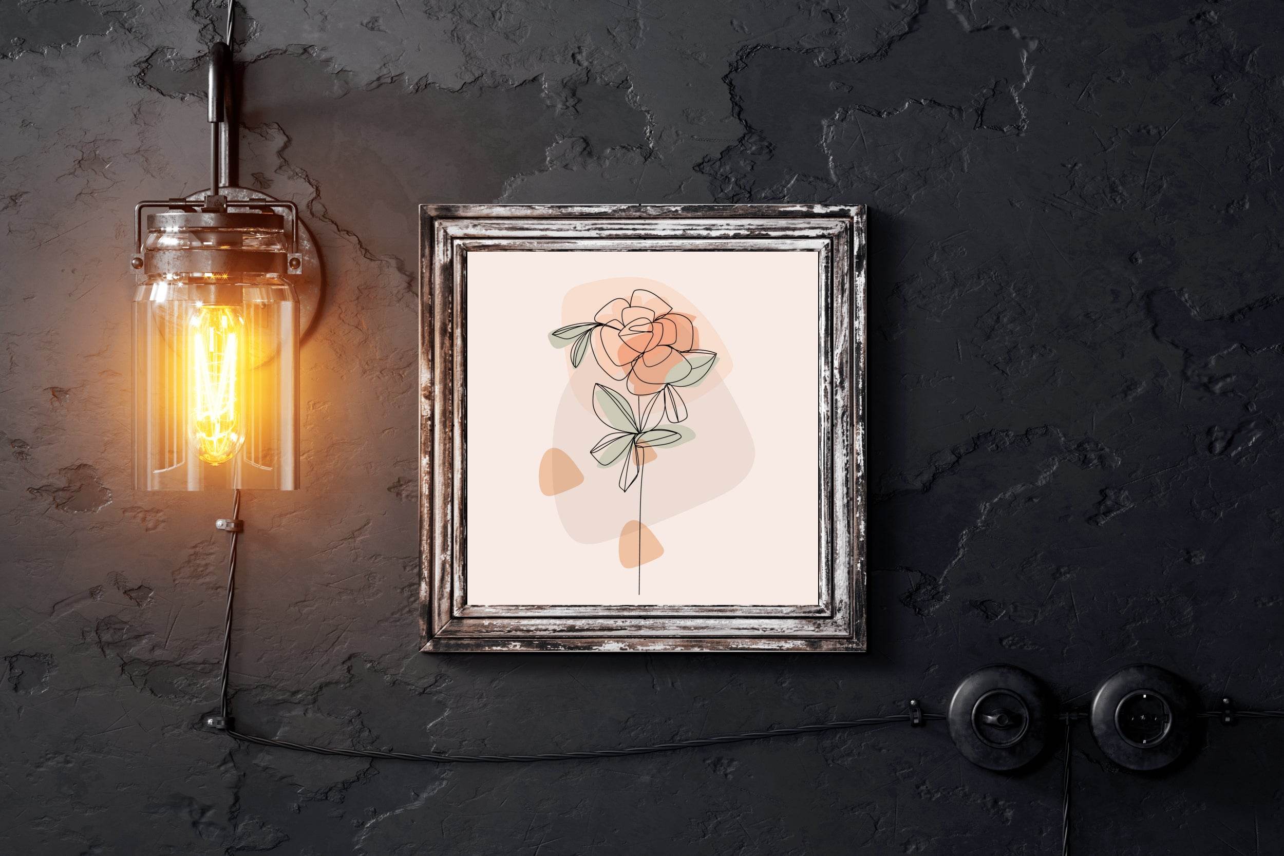 Dianthus Flower Branch Wall Art - beink online art store