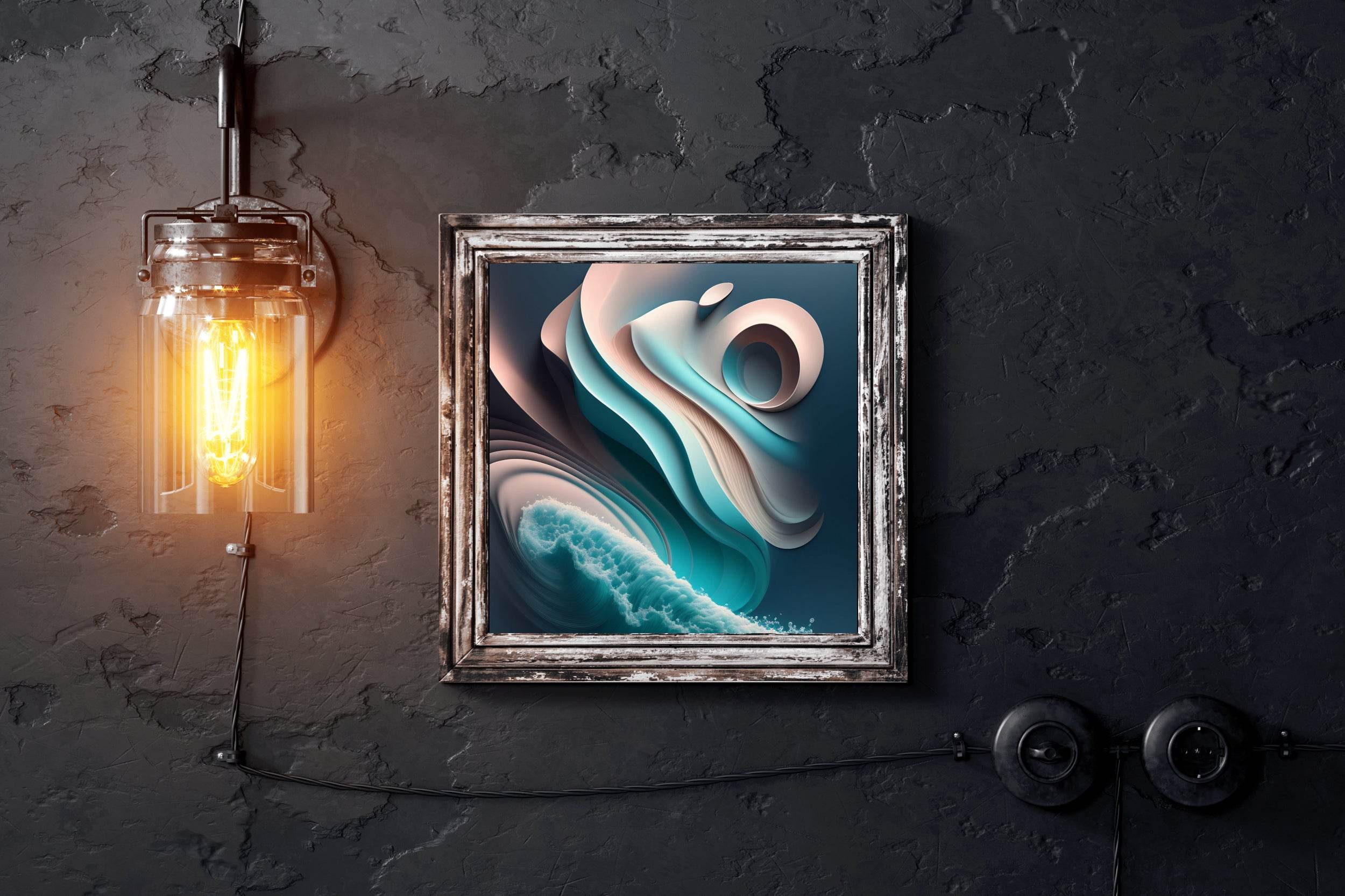 Colorful Water Wave Abstract Wall Art - beink online art store