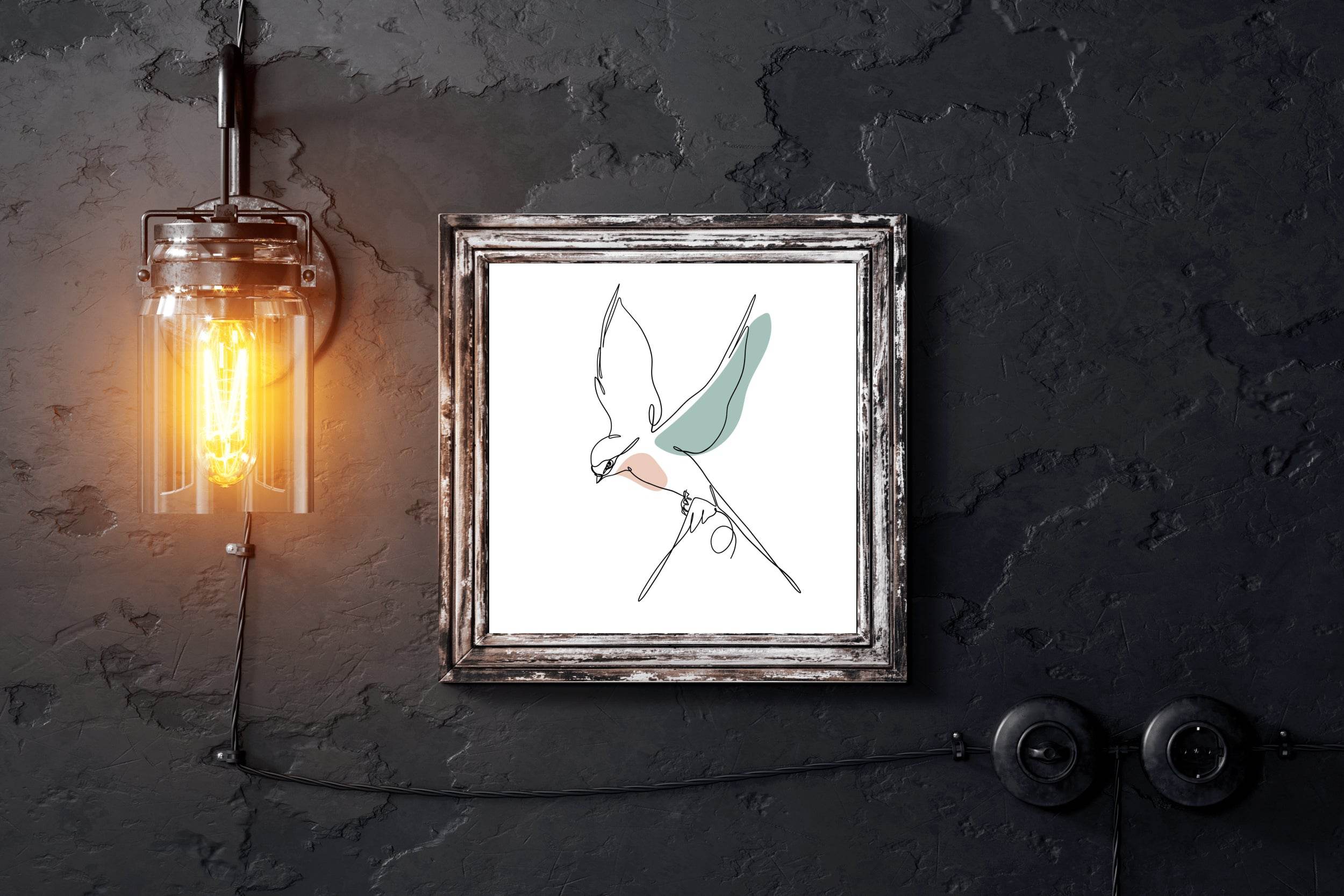 Swallow Bird Wall Art - beink online art store