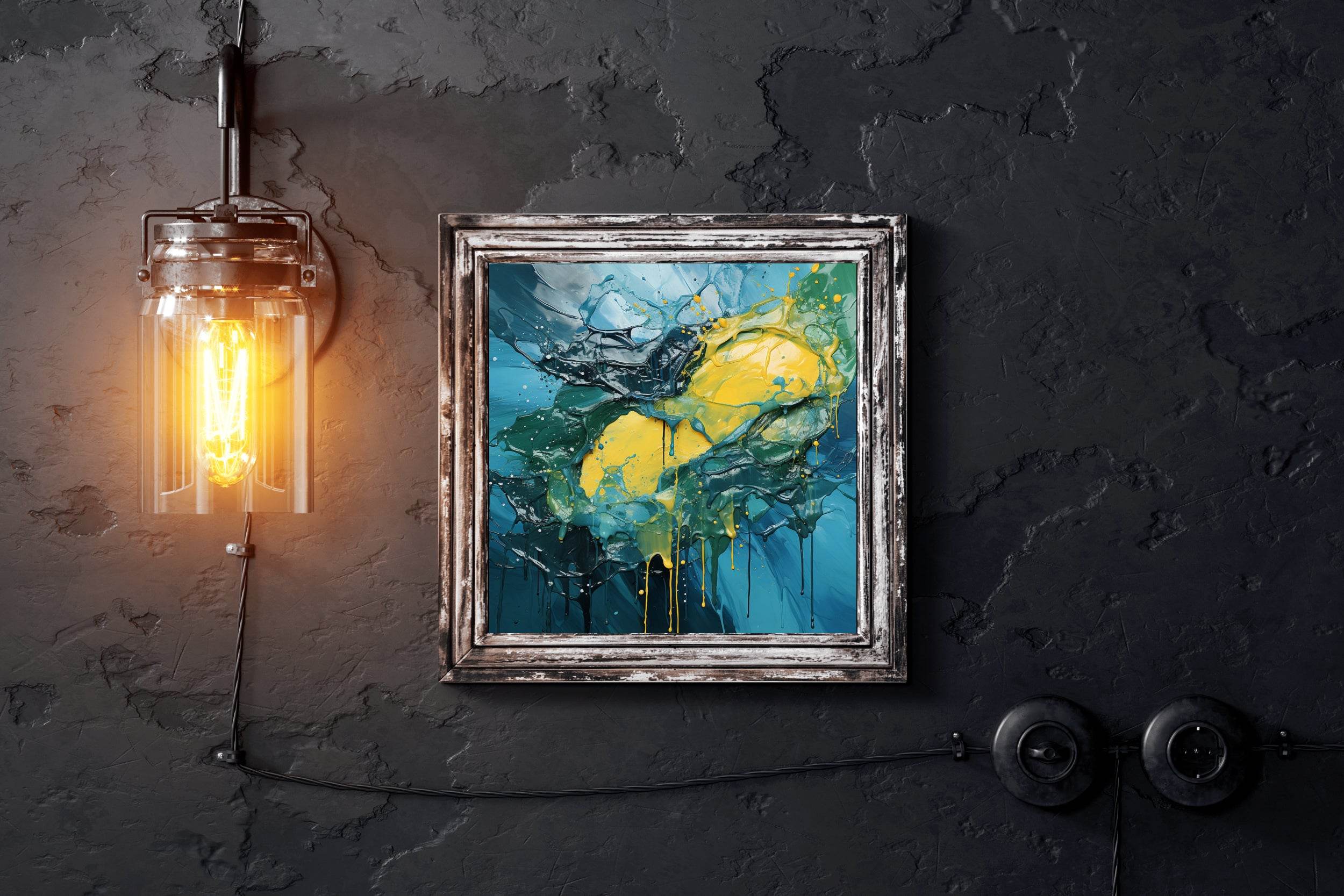 Bold Paint Brush Strokes Abstract Wall Art - beink online art store
