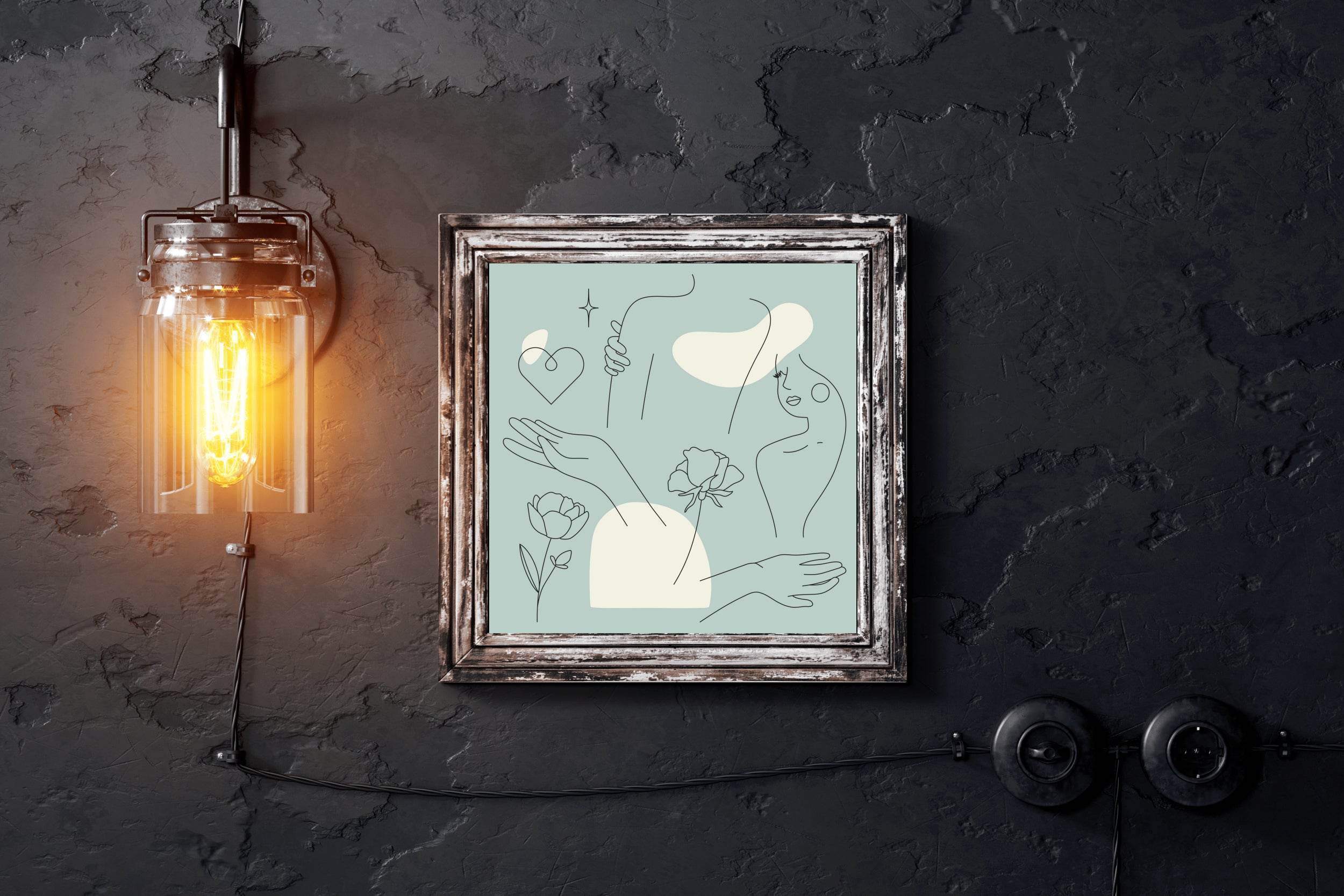 Lines Combined With Art And Emotion Wall Art - beink online art store