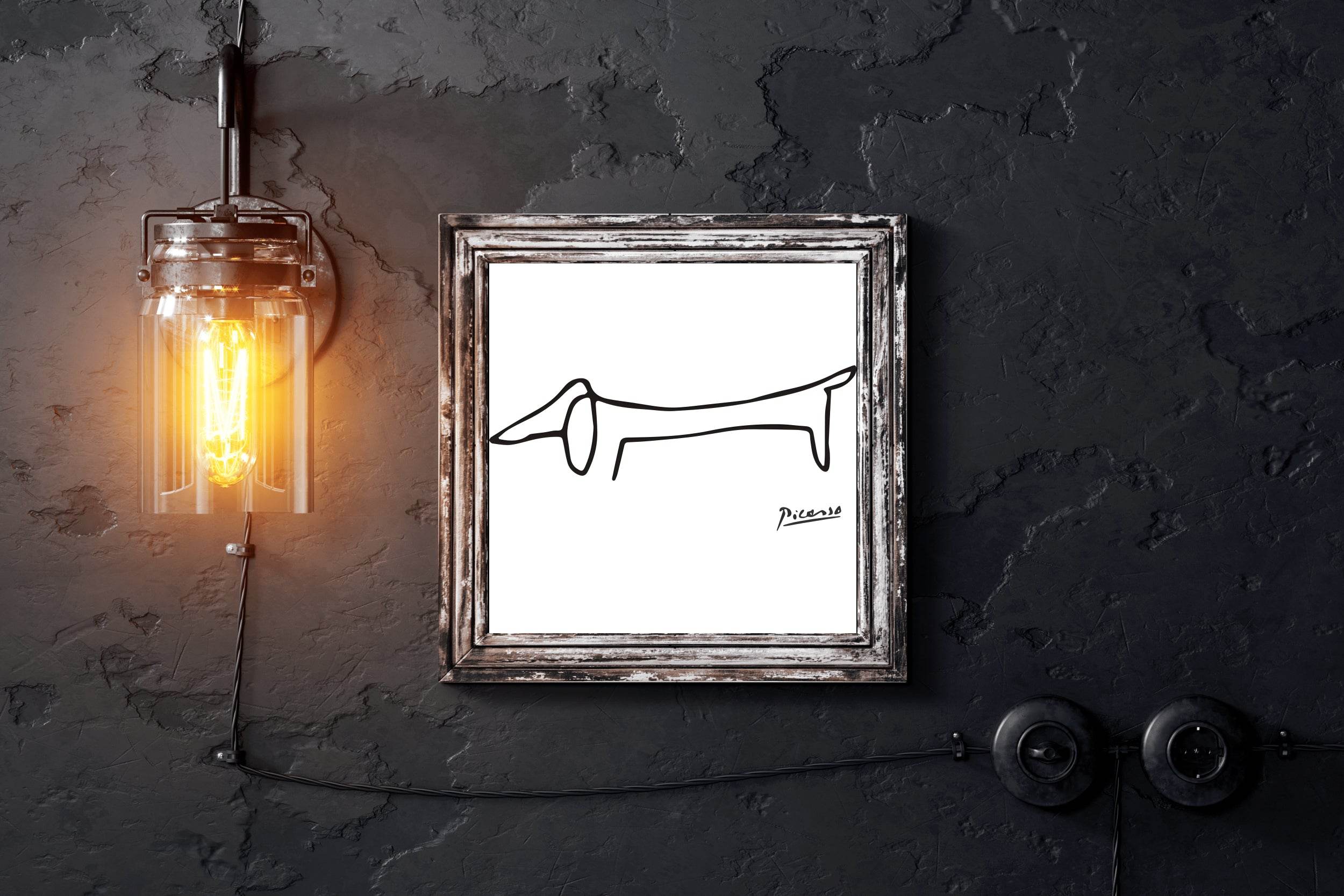 Dachshund Dog Illustration Modern Wall Art - beink online art store