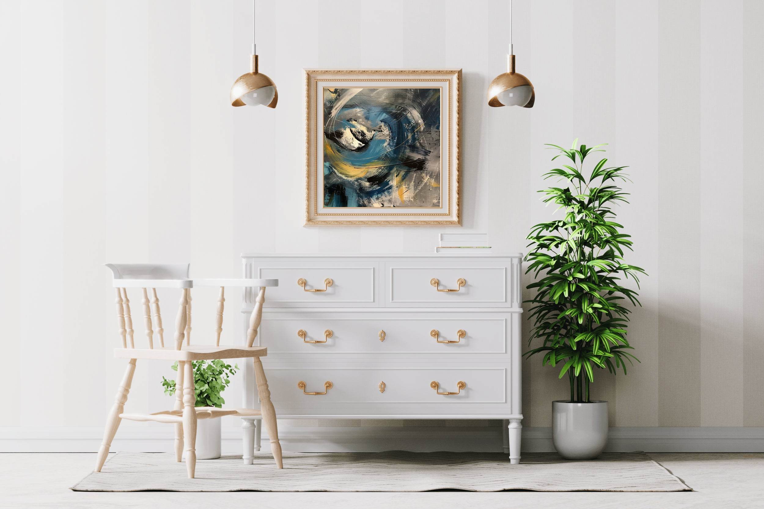 Sharp Brush Strokes Abstract Wall Art - beink online art store