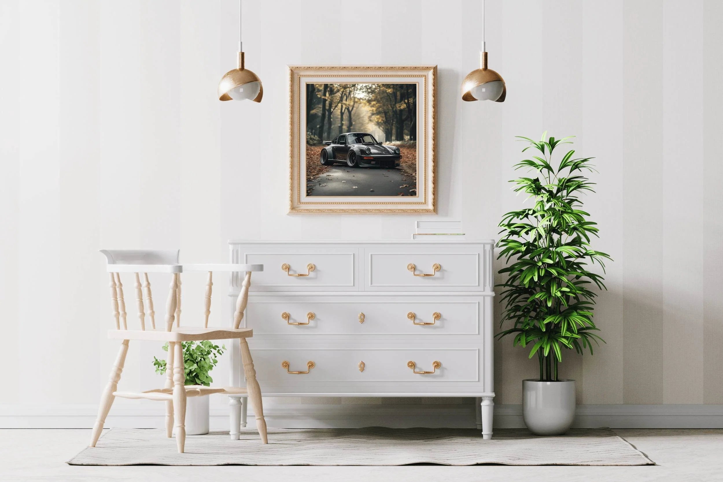 Porsche Black Sports Rally Wall Art - beink online art store