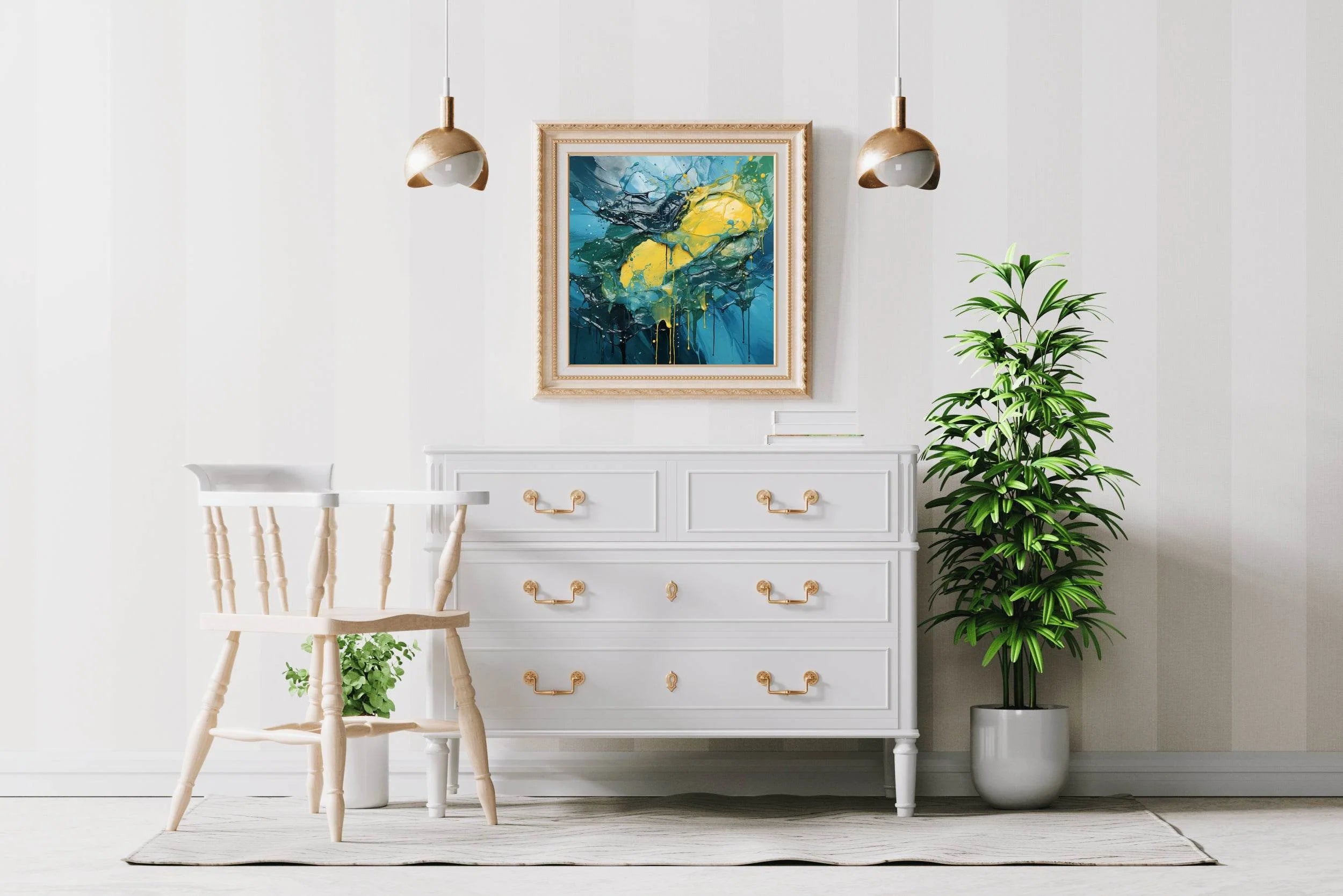 Bold Paint Brush Strokes Abstract Wall Art - beink online art store