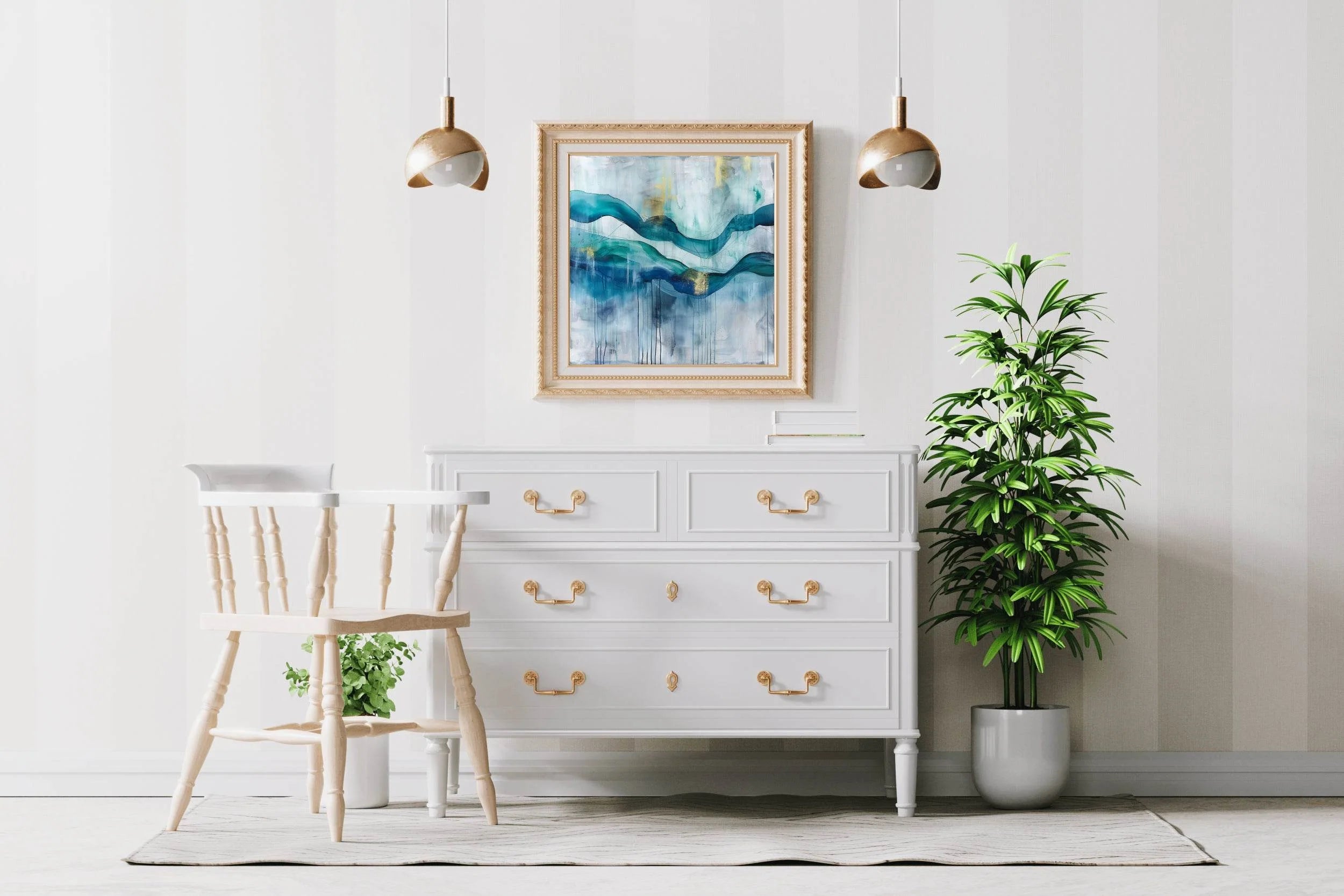 Elegent Water Paint Abstract Wall Art - beink online art store
