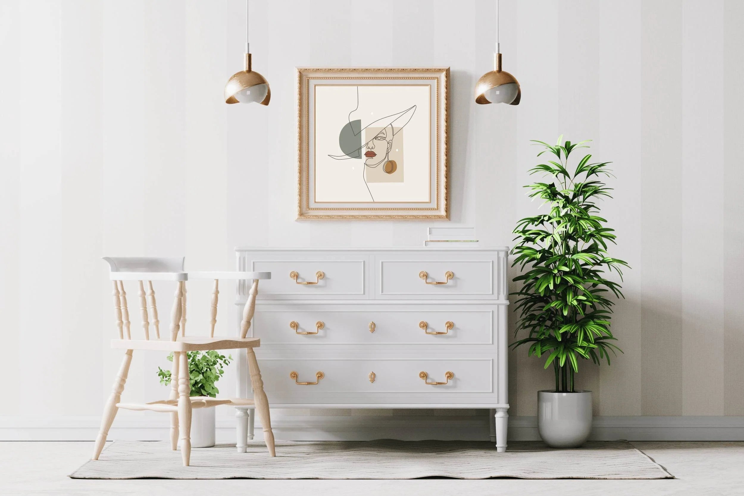 Portrait of Woman With a Hat Wall Art - beink online art store