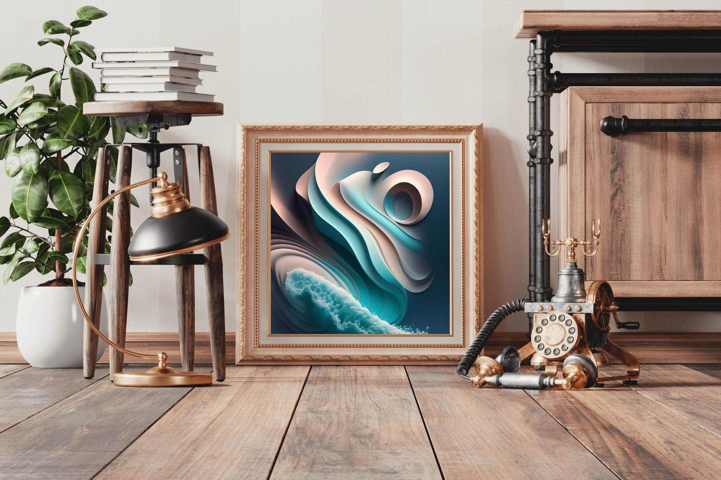 Colorful Water Wave Abstract Wall Art - beink online art store