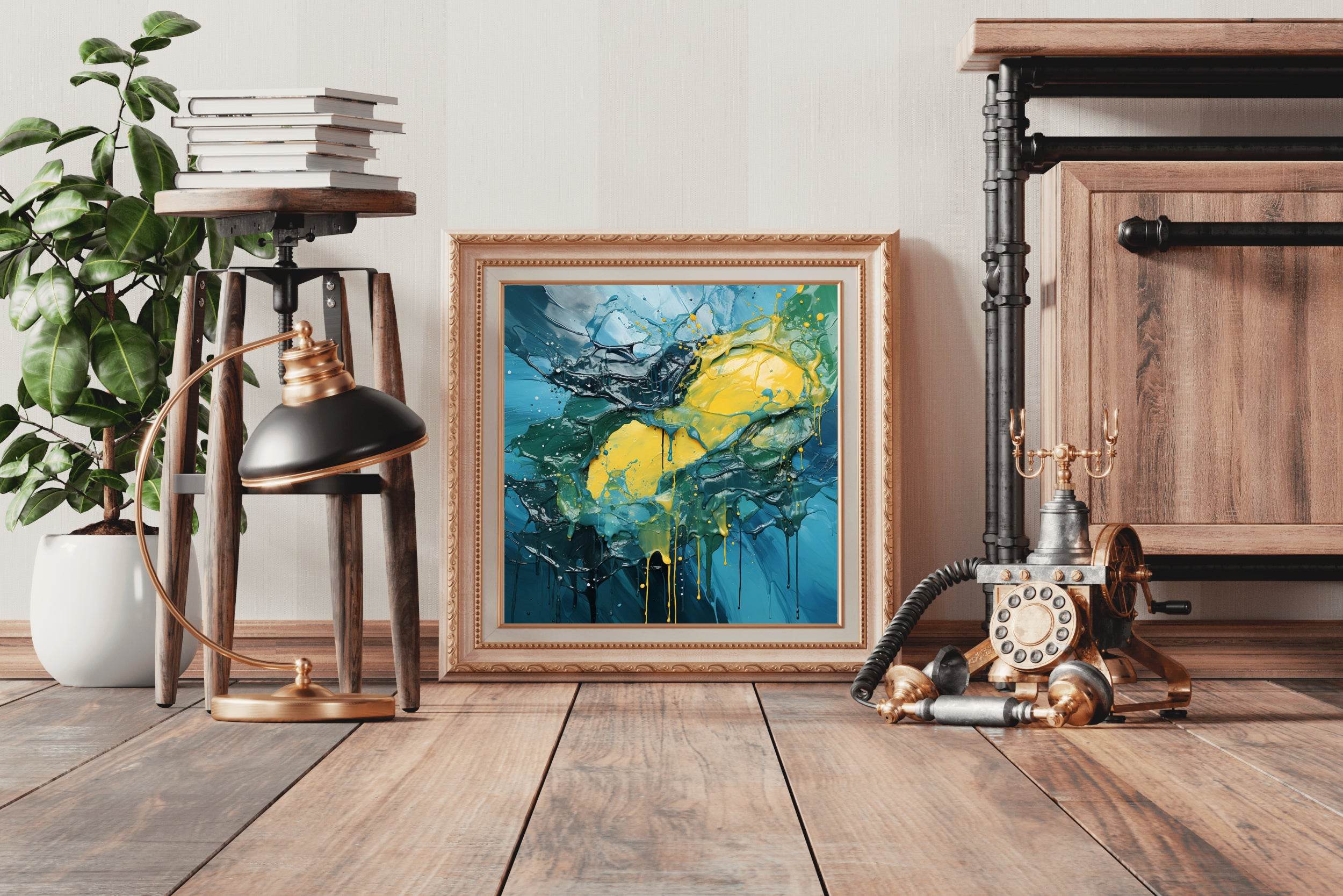 Bold Paint Brush Strokes Abstract Wall Art - beink online art store