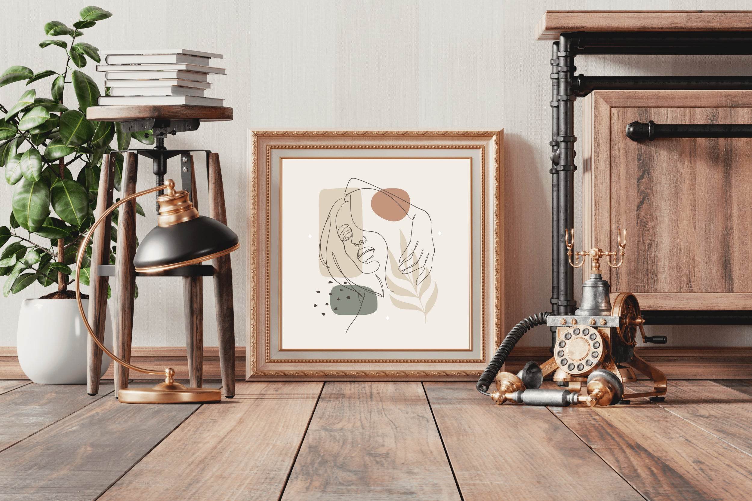 Thinking Woman Face Wall Art - beink online art store