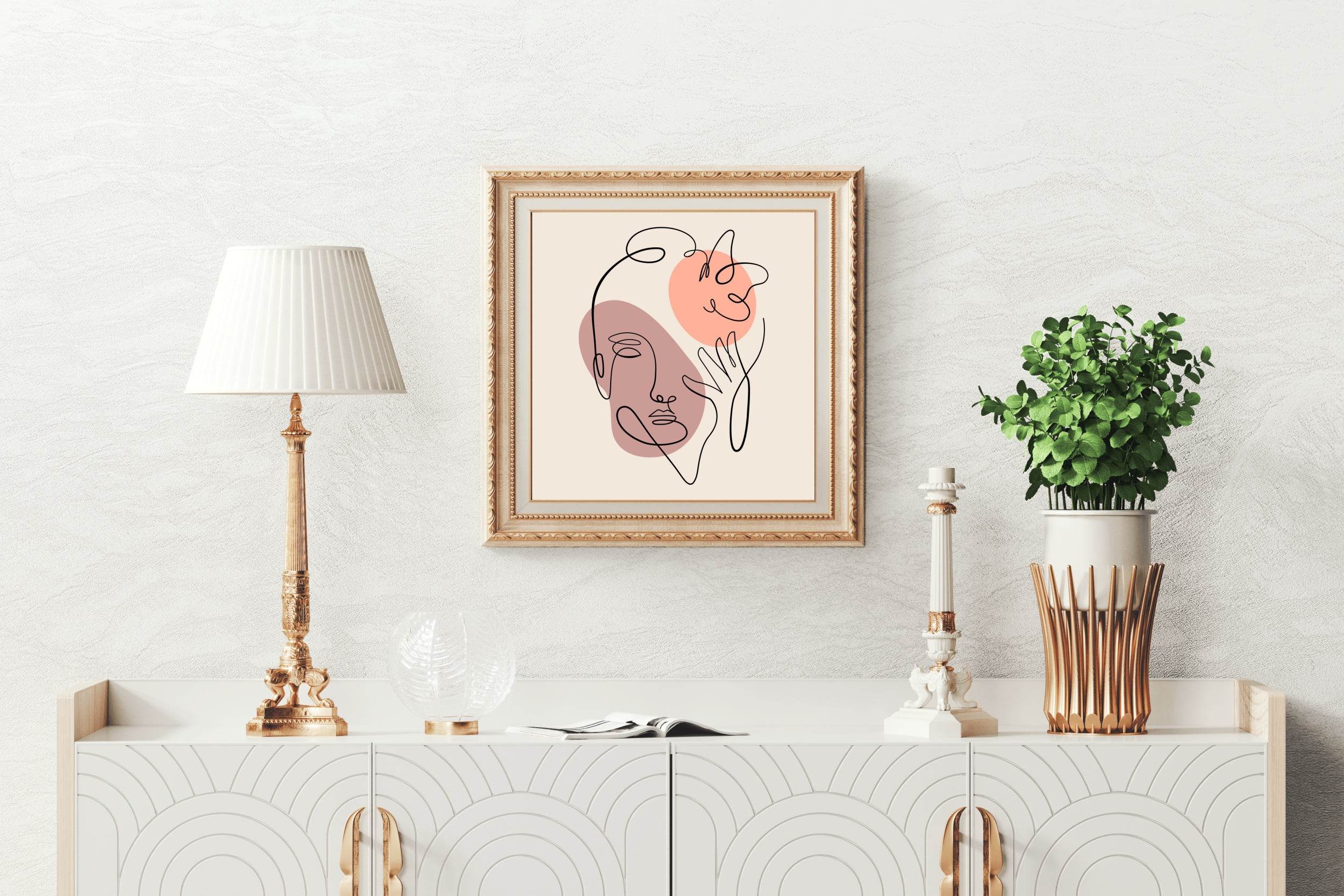 Face Mixed With Hands Wall Art - beink online art store