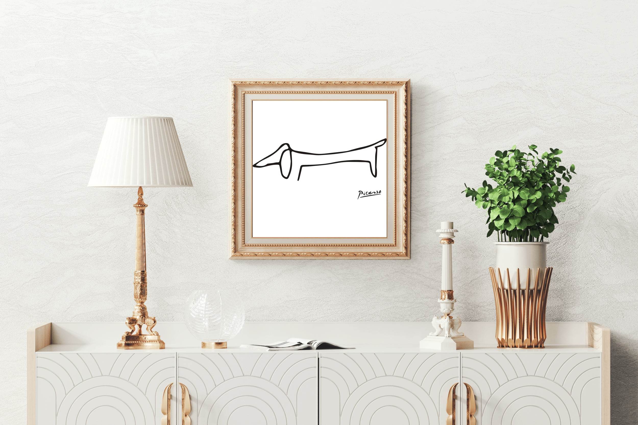 Dachshund Dog Illustration Modern Wall Art - beink online art store