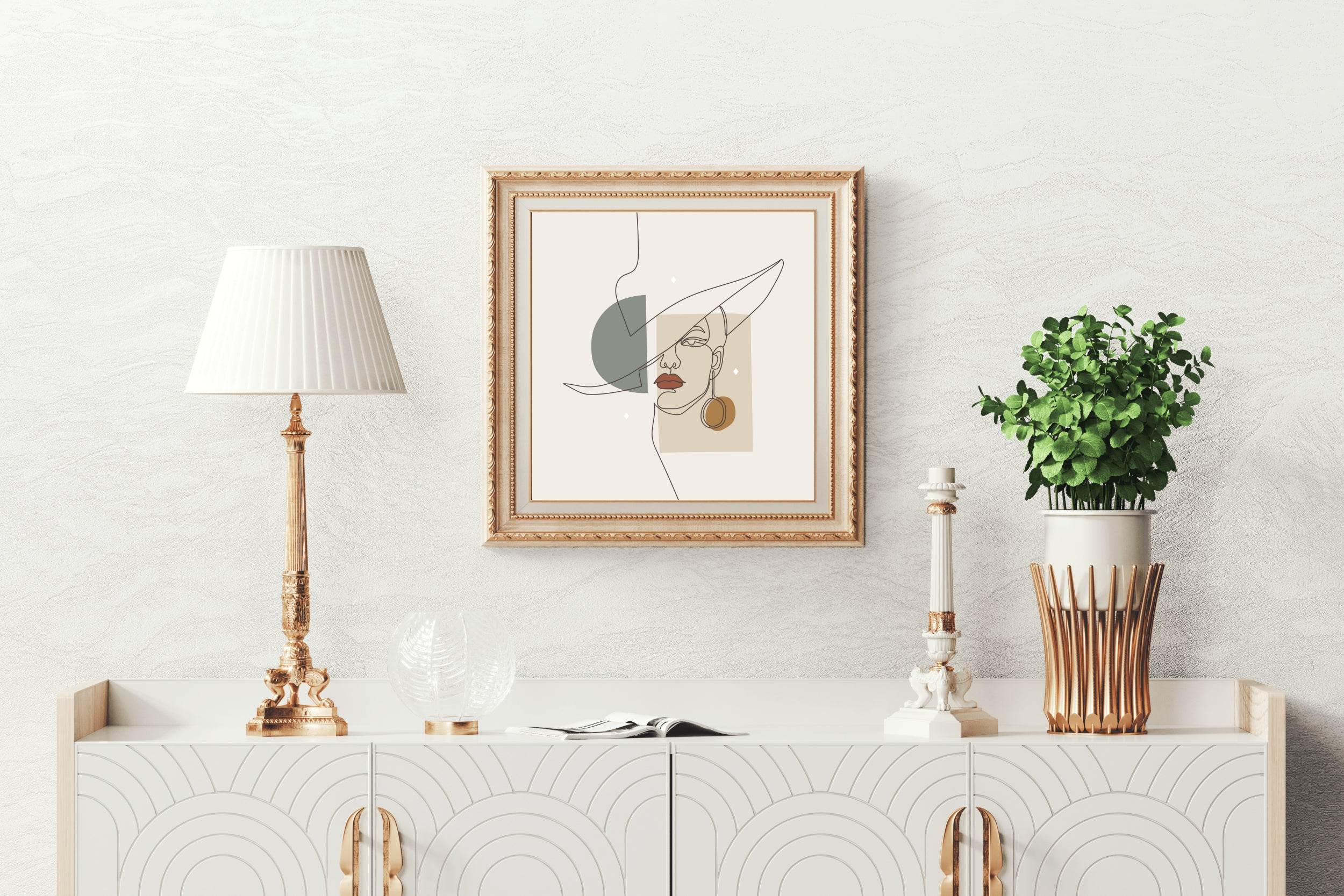 Portrait of Woman With a Hat Wall Art - beink online art store