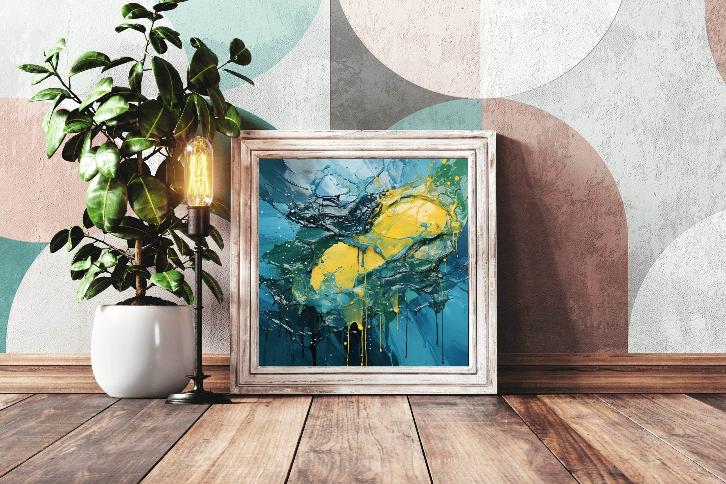 Bold Paint Brush Strokes Abstract Wall Art - beink online art store