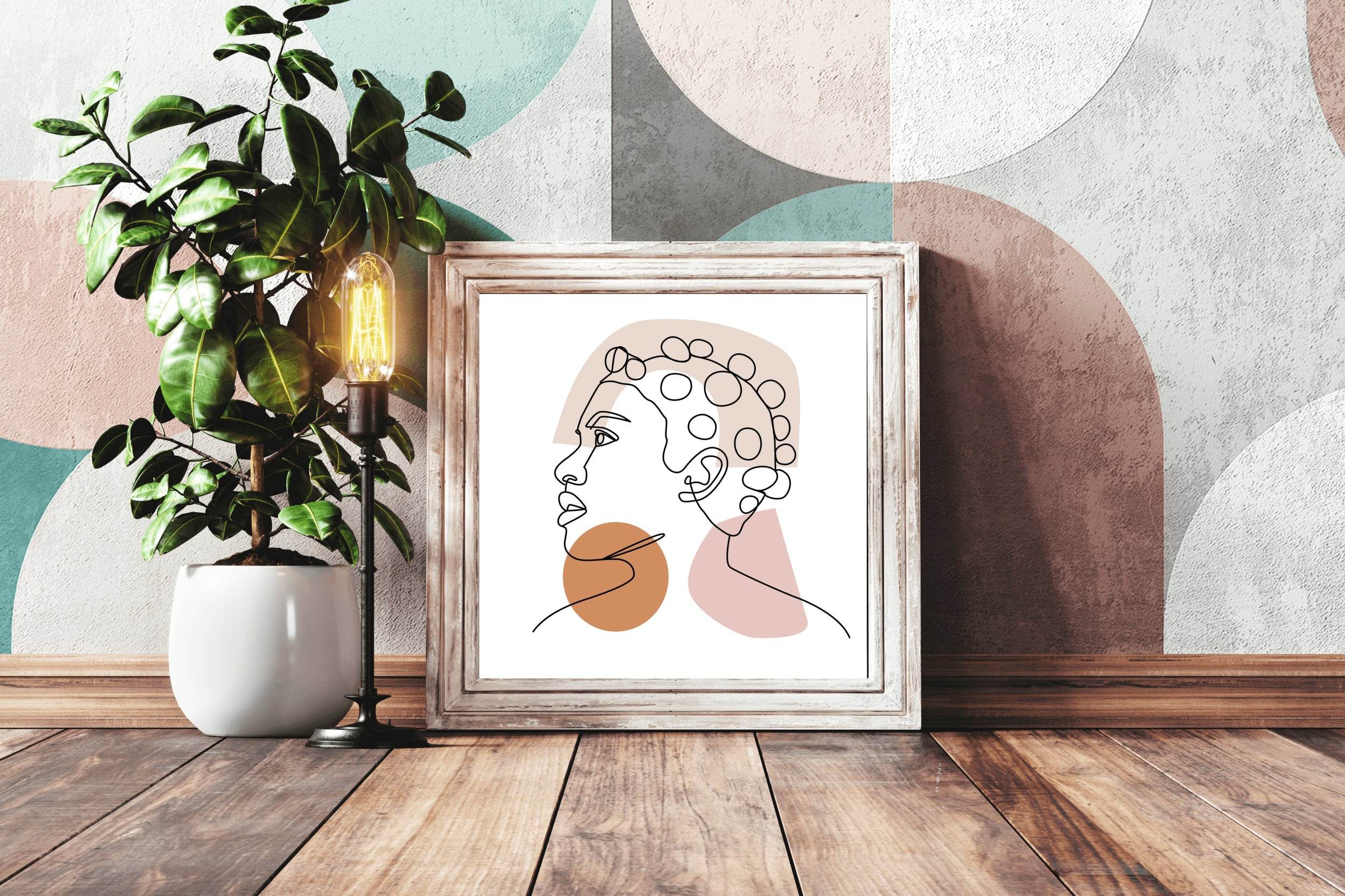 Black Girl With Boho Hairstyle Wall Art - beink online art store