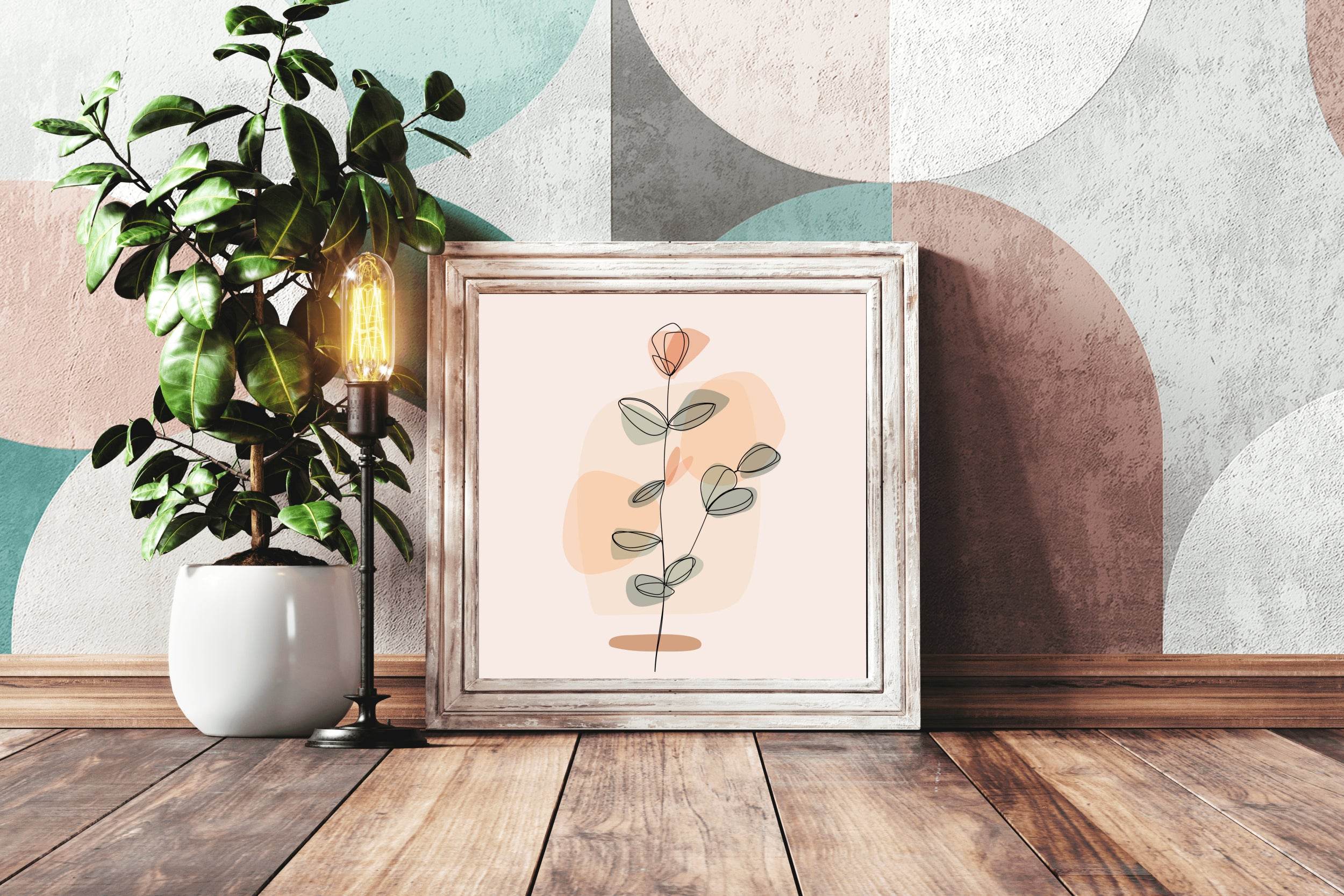 Single Branch Rose Wall Art - beink online art store