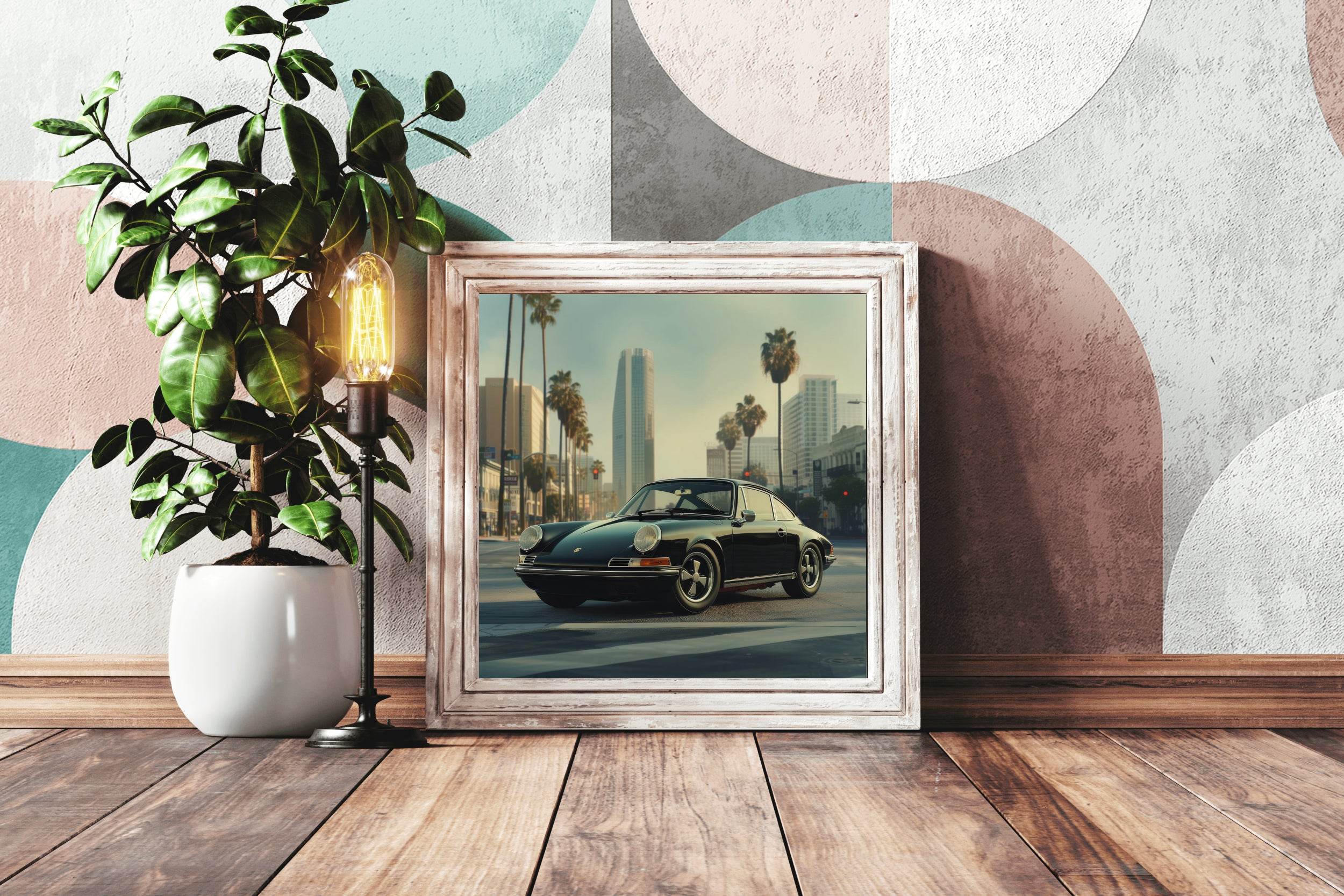 Porsche 911 S Black Wall Art - beink online art store