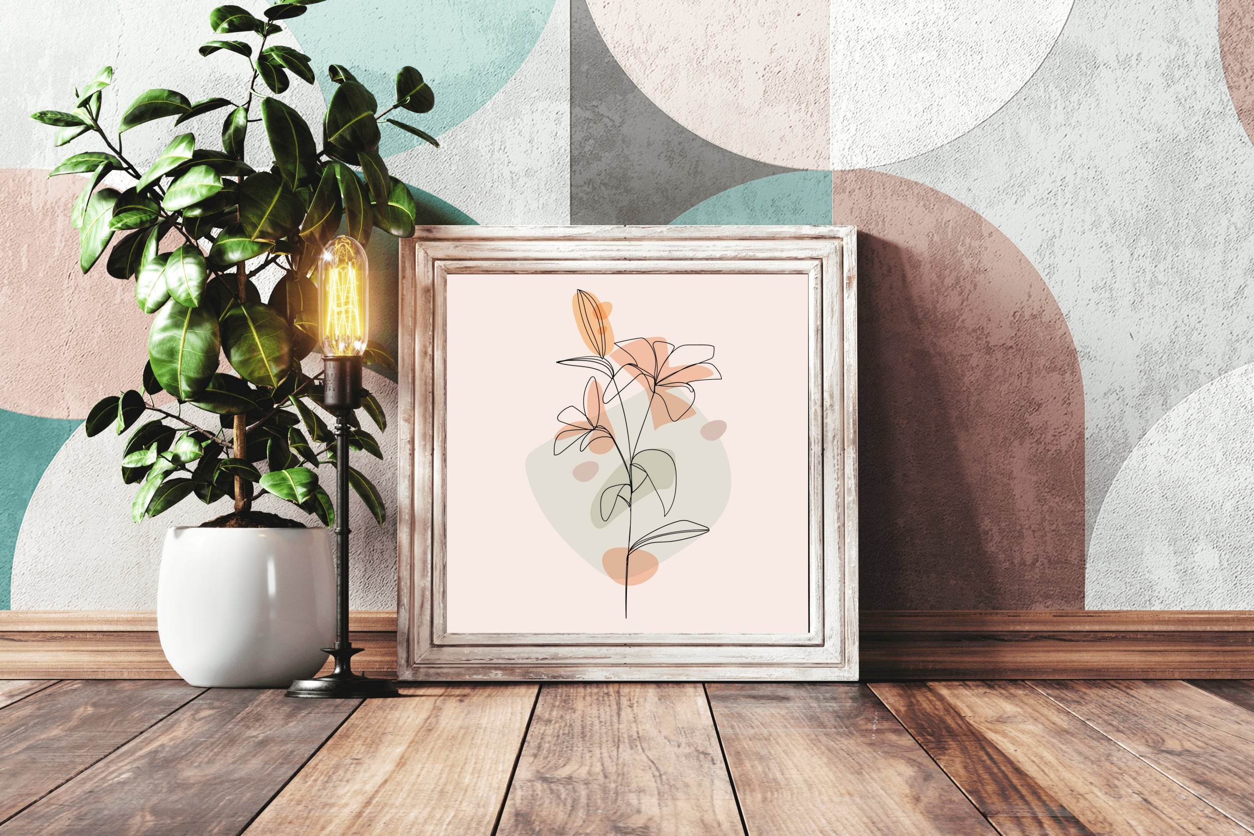 Scandinavian Flower Wall Art - beink online art store