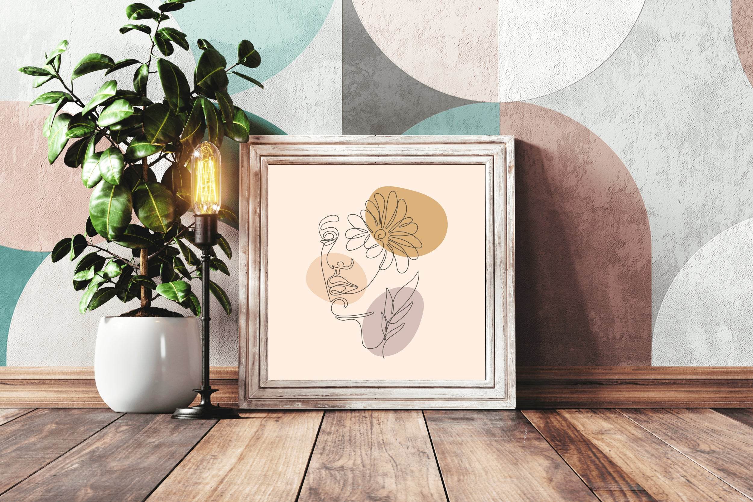Minimal Women and Flowers Wall Art - beink online art store