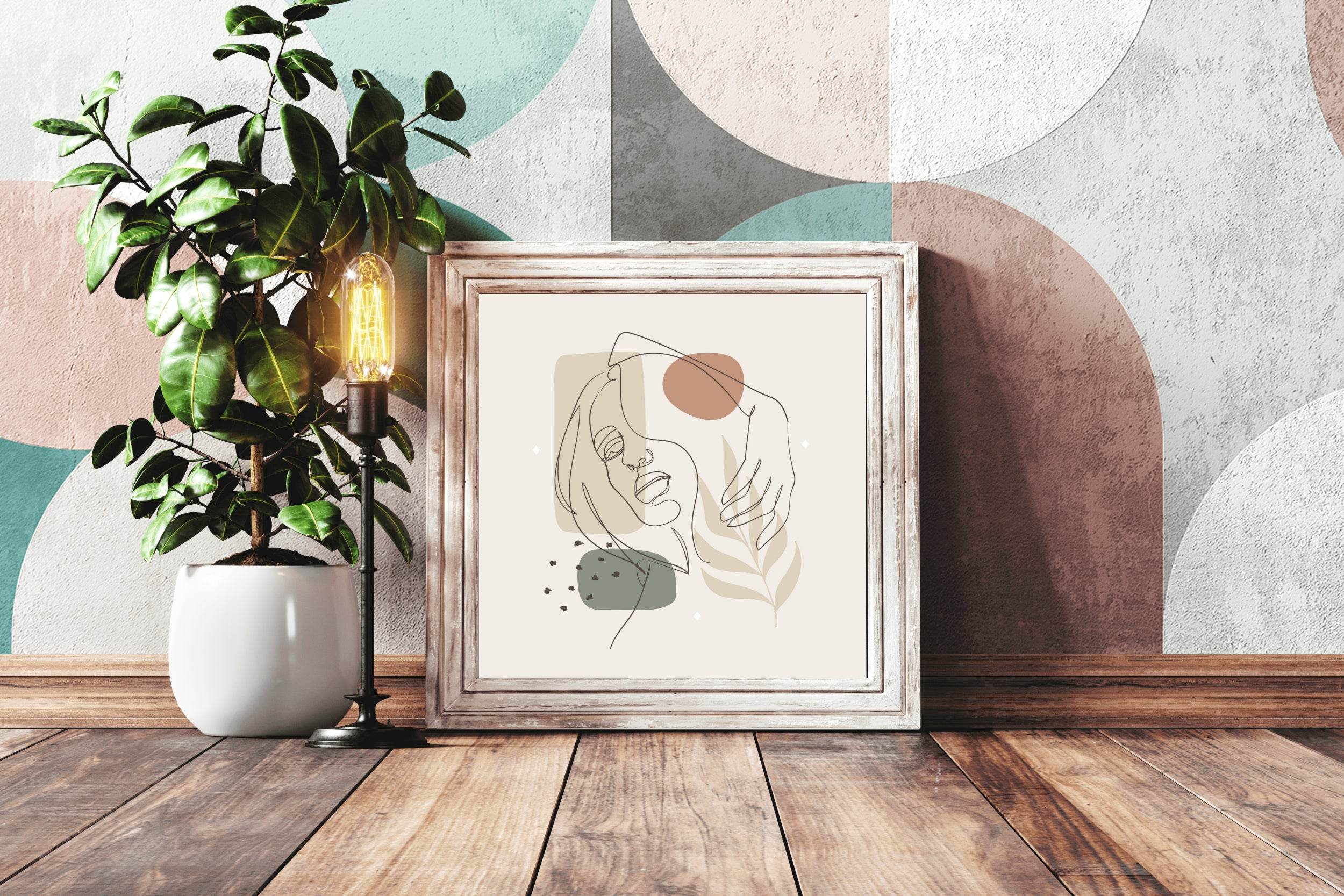 Thinking Woman Face Wall Art - beink online art store
