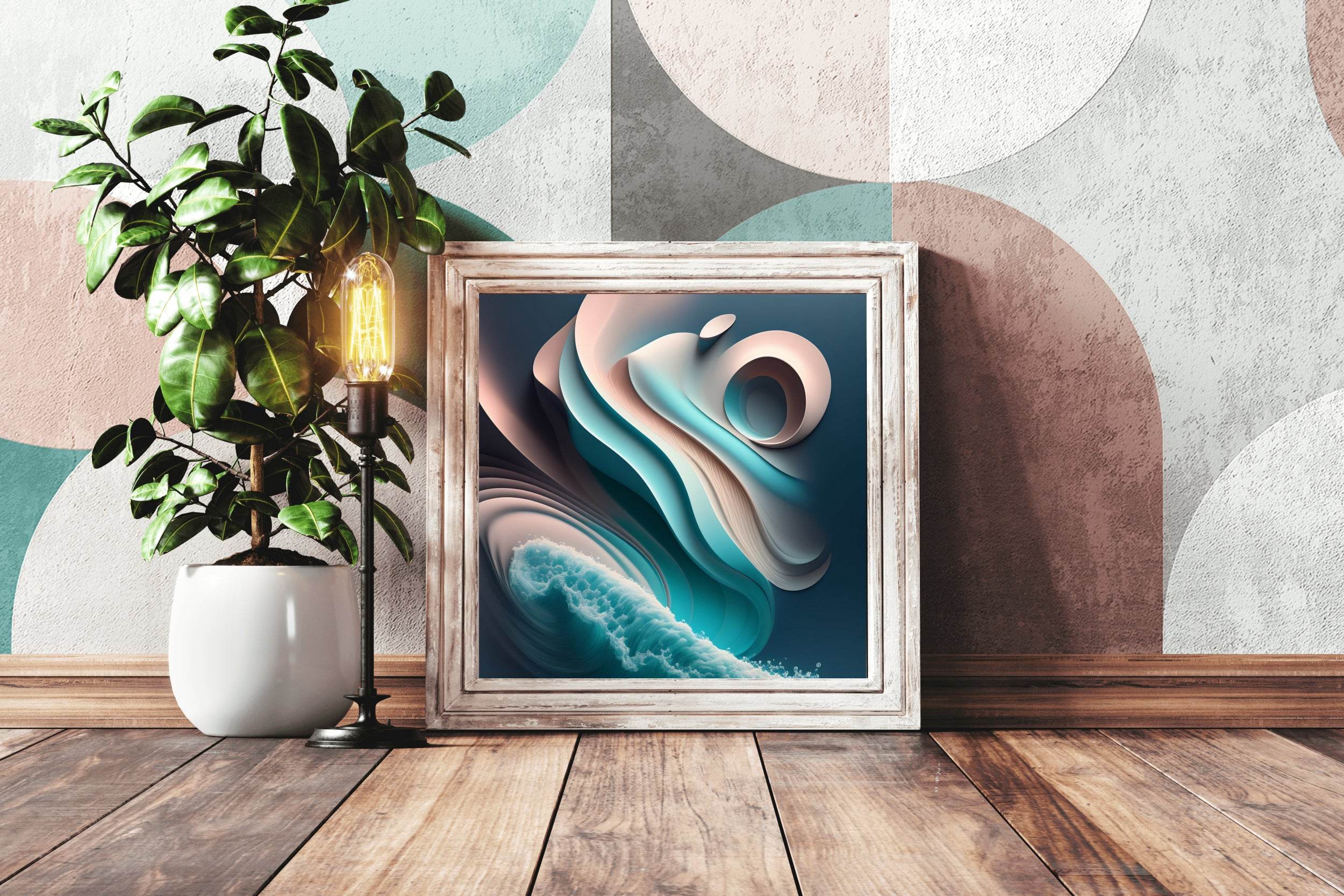 Colorful Water Wave Abstract Wall Art - beink online art store